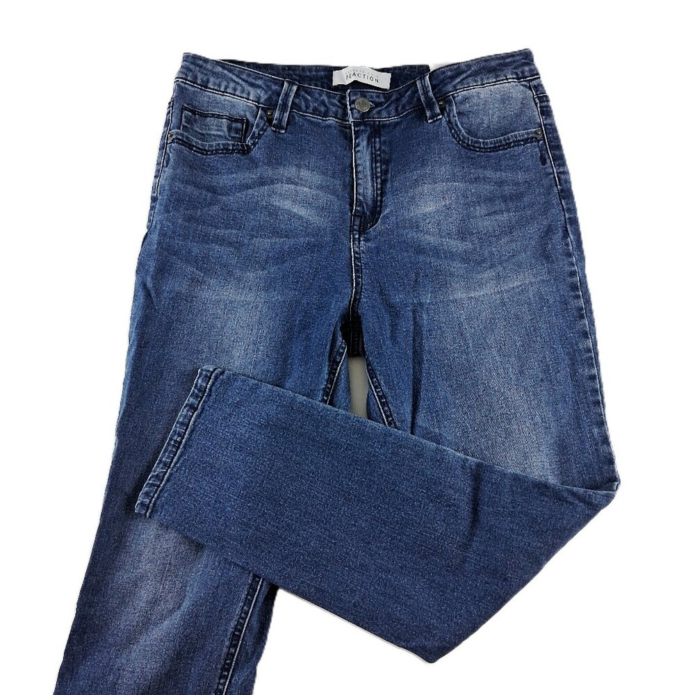 Kenneth Cole High Rise Crop Jeans Women's Size 8 Medium Wash Stretch Denim
